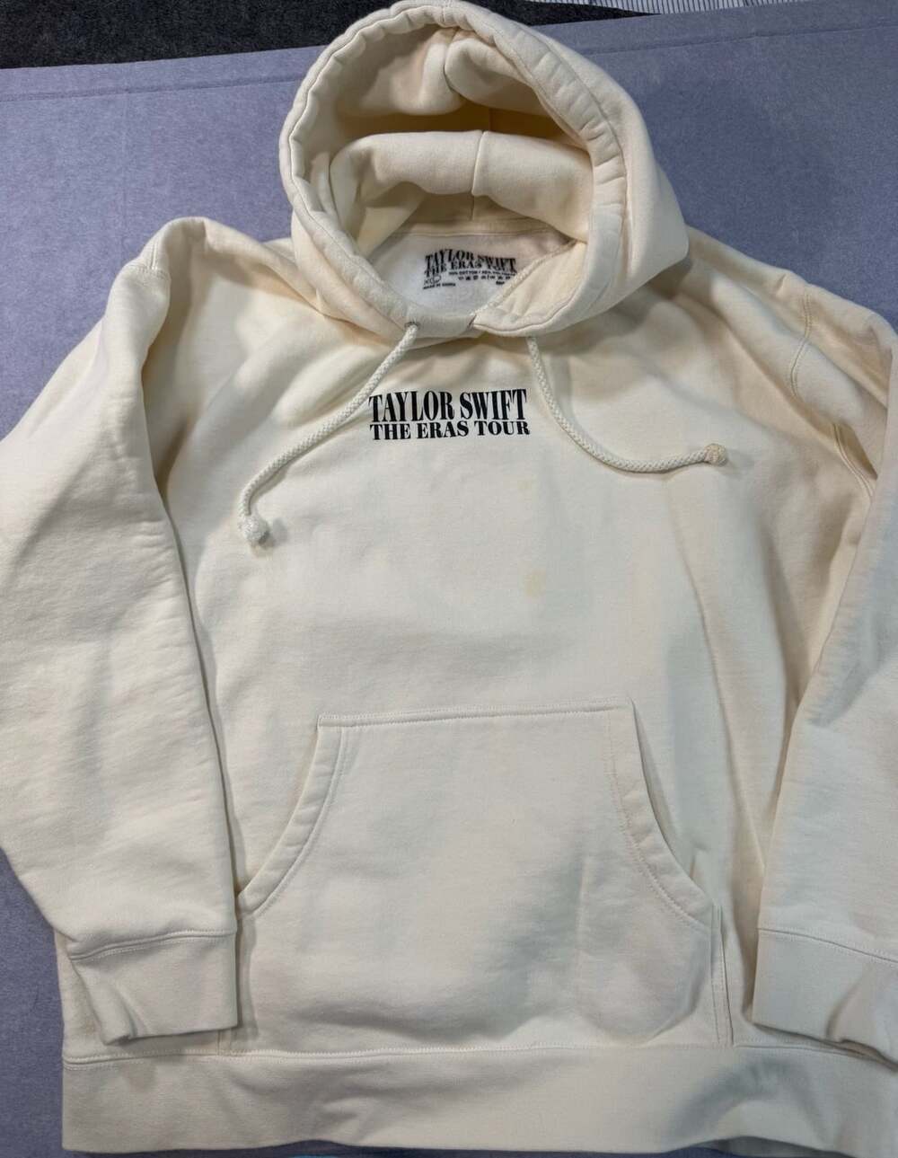 Taylor Swift The Eras Tour Official Photo Collage Cream Pullover Hoodie XL